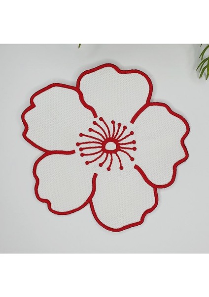 Çiçek Şeklinde Nakışlı Kokteyl Peçetesi 1 Adet fiyatları