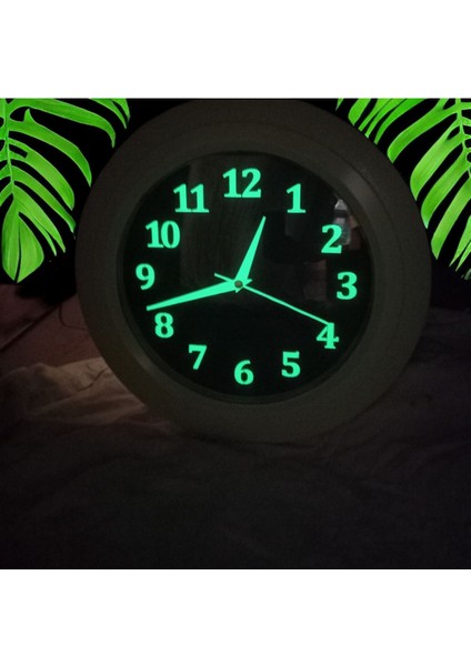 Fosforlu Gece Parlayan Salon Mutfak Ofis Duvar Saati 35 cm Plastik