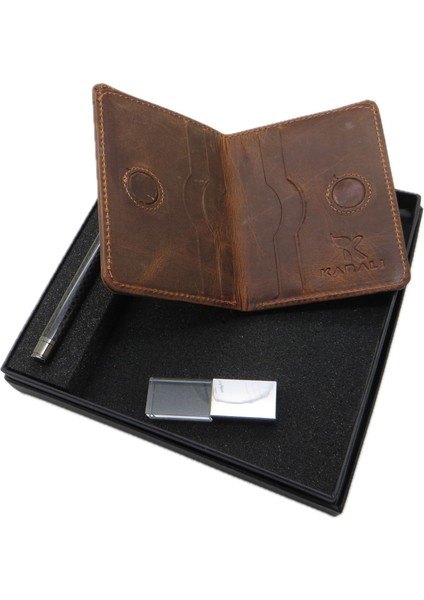 D310 İsme Özel Set - Deri Kartlık + 32GB Kristal USB Bellek + Kalem Seti | İsme Özel Hediyelik Set modelleri