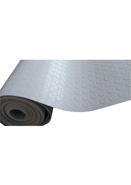 1x 5 Metre Gri Keçeli Paralı Muşamba Zemin Oto Taban Döşemesi Para Desenli Muşamba Kalın