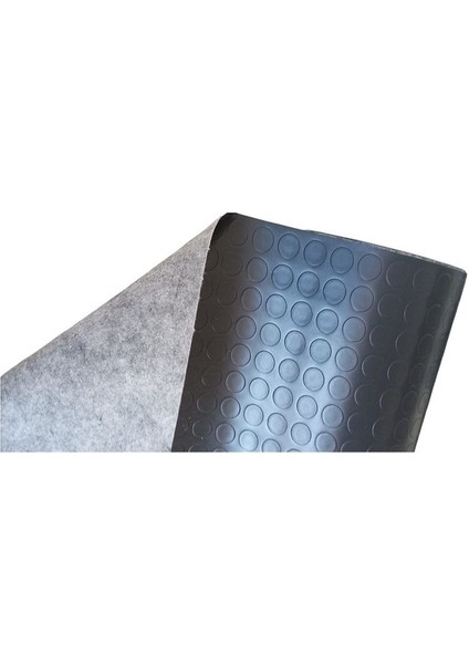 1x 1 Metre Antrasit Keçeli Paralı Muşamba Zemin Oto Taban Döşemesi Para Desenli Muşamba Kalın