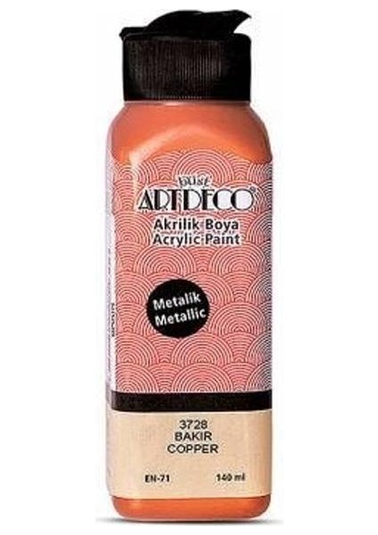 Metalik Akrilik Boya 140 ml Bakır 2 Adet