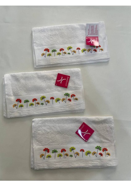 Okaliptus Beyaz Bambu Havlu Set 30 x 50