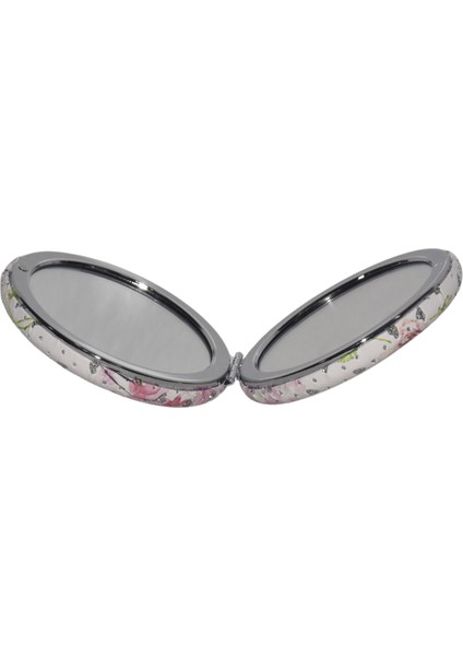 Sevgiliye Mini Cep Çanta Makyaj Aynası Kapaklı Taş İşlemeli Büyüteçli Yuvarlak Ayna fırsatları