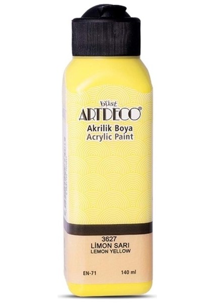 Akrilik Boya 140 ml Limon Sarı 2 Adet