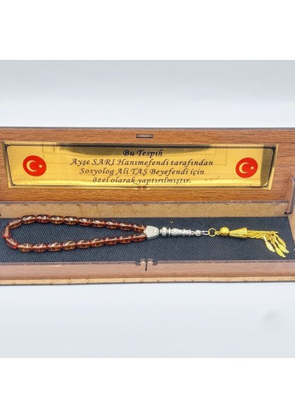 Sarı Bilek Boy Alpaka Püsküllü Ateş Kehribar Tespih fırsatları