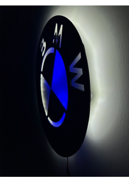 Dgrk Logo LED Işıklı ve Işıksız Tablo Duvar Dekoru Tablosu Siyah Ahşap Lazer Mdf