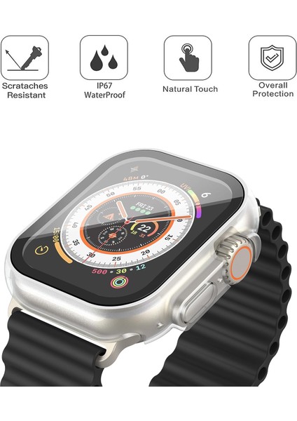 Apple Watch Ultra 49MM Sert Pc Kasa ve Ekran Koruyucu Dokunmatik Hassasiyeti Yüksek GARD20 modelleri