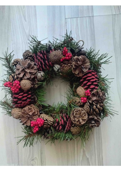 Doğal Kapı Masa Büro Vb Süsleme Çelenk 30 cm