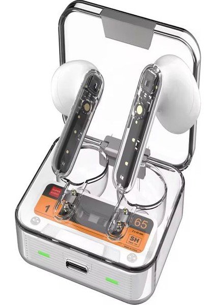 FB015 Transparan Enc Ipx4 Su Geçirmez Bt 5.4 Wireless Earbuds - Kulakiçi Bluetooth Kulaklık