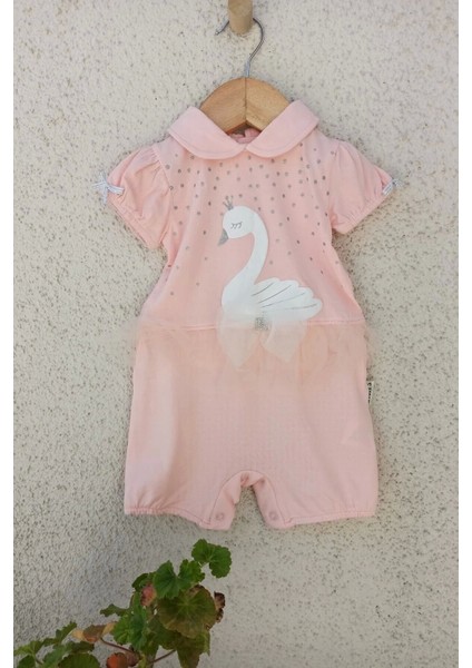 Kuğu Kız Bebek Tulum 3-9 Ay