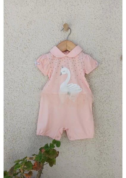 Kuğu Kız Bebek Tulum 3-9 Ay