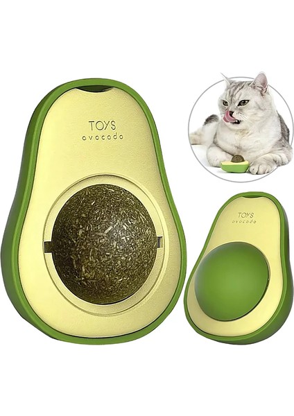 Avokado Kedi Nanesi Duvar Topu - Eğlenceli ve Sağlıklı Kedi Oyuncağı