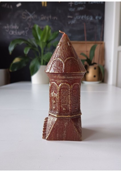 Galata Kulesi Mum 20 x 8 x 8 cm 500 gr Bordo fiyatları