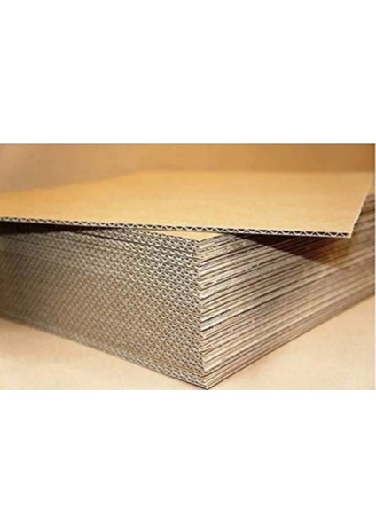 70X100 Oluklu Mukavva Karton (10LU Paket) 3mm - Düz Karton Levha - Tuval Kartonu - Proje Kartonu