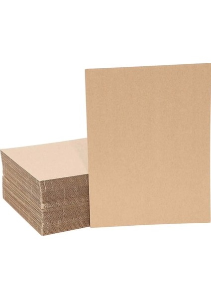 70X100 Oluklu Mukavva Karton (10LU Paket) 3mm - Düz Karton Levha - Tuval Kartonu - Proje Kartonu