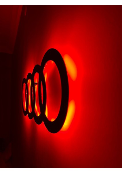 Dgrk Logo LED Işıklı ve Işıksız Tablo Duvar Dekoru Tablosu Siyah Ahşap Lazer Mdf