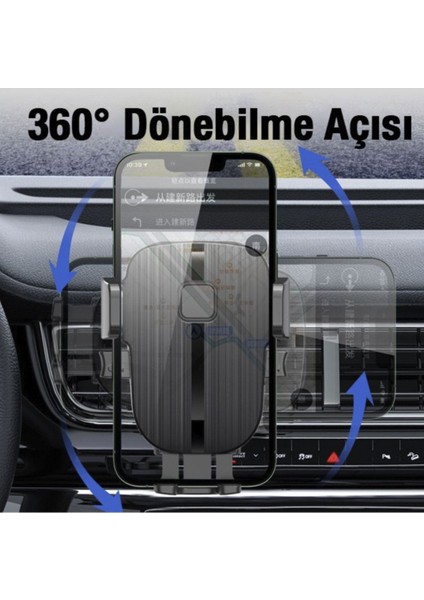 Araç Içi Havalandırma Için Telefon Tutucu Silikon Destekli Güvenli 360 Derece Araba Telefon Tutucu