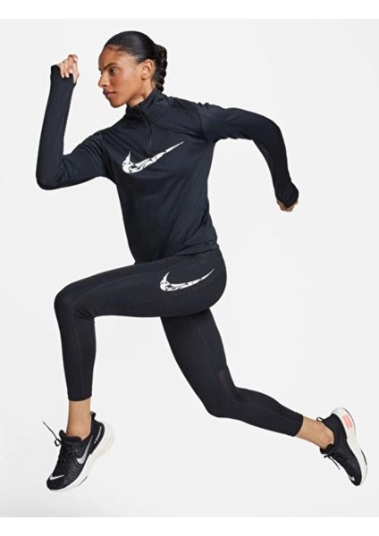 Swoosh Dri-Fıt Çeyrek Fermuarlı Kadın Üst FN2636-010