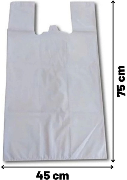 15 Adet 45X75 Ultra Kalın Taşıma Poşeti 40-50 kg Taşır