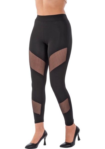 Kadın Tayt Transparan Detaylı