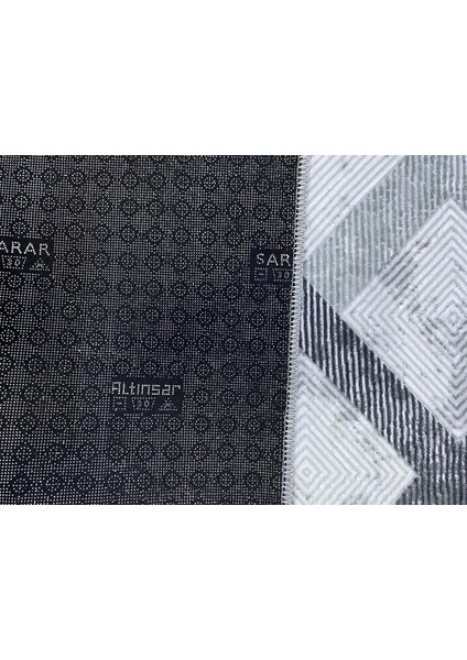 Sarar Halı Labirent Desen Gri Renk Kesme Kaymaz Taban Halı Yolluk modelleri