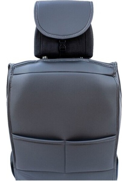 Hyundai İX55 Uyumlu Yarı Deri Oto Koltuk Kılıfı Ön/arka Tam Set Elit (Füme) fırsatları