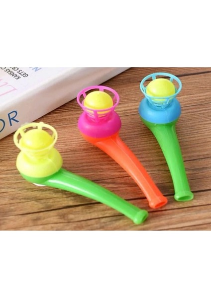 4 Adet Pipo Şeklinde Uçan Top Üflemeli Eğlence Parti Top Üfleme Oyunu