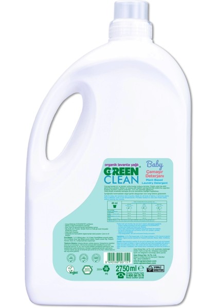 2750ML Green Clean Bitkisel Çamaşır Deterjanı