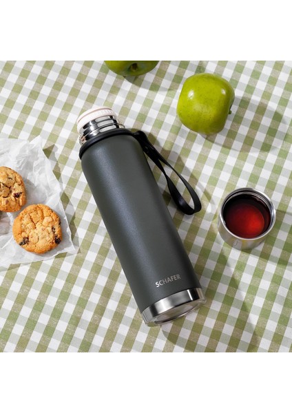 Çelik Termos 1000 ml Yeşil Renk