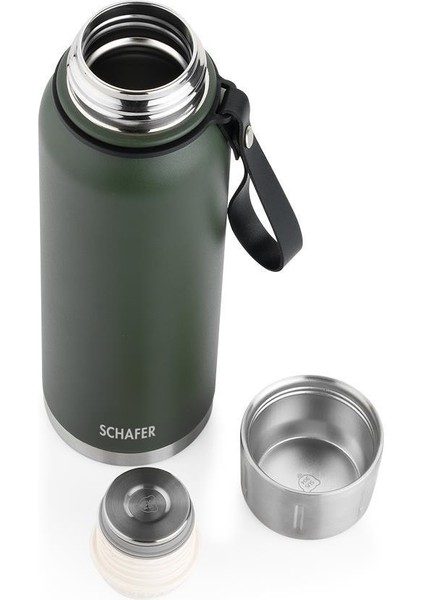 Çelik Termos 1000 ml Yeşil Renk