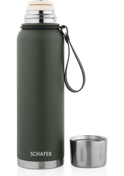 Çelik Termos 1000 ml Yeşil Renk