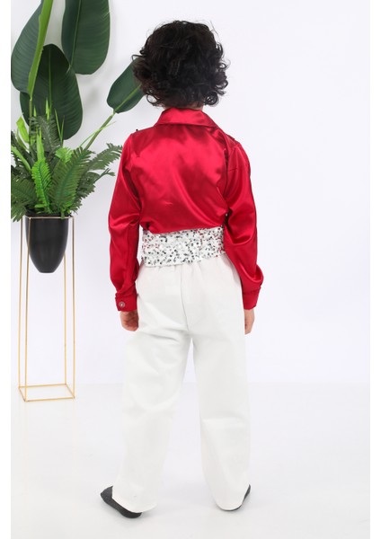 KADIKÖY KOSTÜM Erkek Çocuk Kırmızı Beyaz Dansçı Kostümü fiyatları