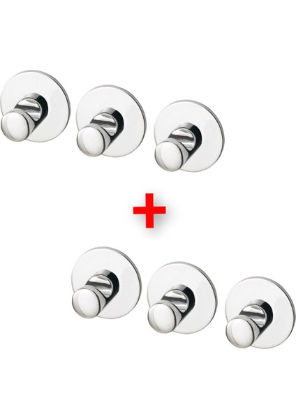 6 Adet Banyo Duvar Askısı Ikea 6'lı Set Metal Havlu Askısı Gümüş Renk Duvar Kancası