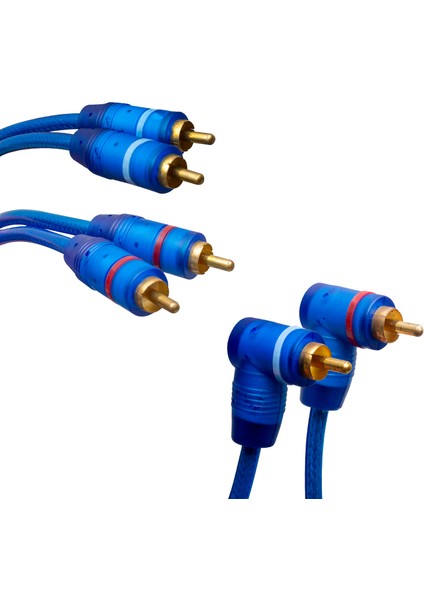 2 Rca Erkek 4 Rca Erkek 5 Metre Amfi Mavi Kablo Anfi Ses Sistemi Kablosu fiyatları