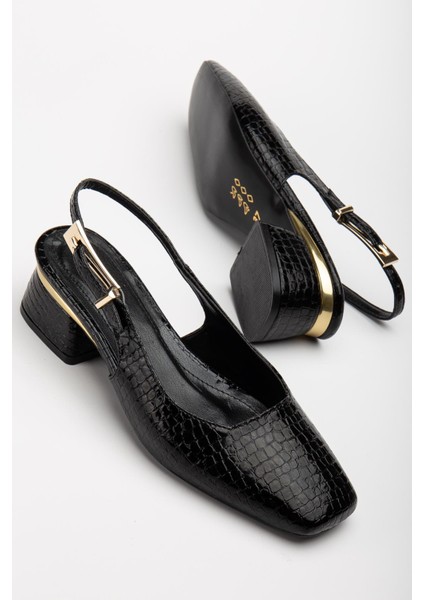 Suins Christa Model Kadın Orta Topuklu Kroko Ayakkabı modelleri