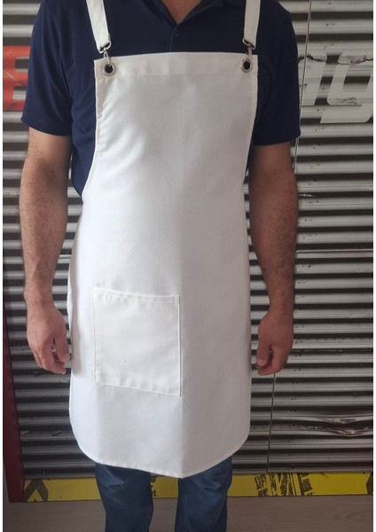 Mutfak Önlüğü Leke Tutmayan Sıvı Itici Kumaş Çapraz Askılı