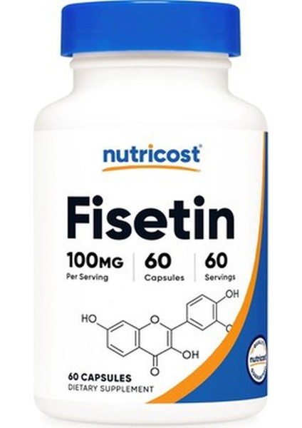 Nutricost Fisetin Capsules 100MG 60 Capsules - Antioksidan + Gençleşme Desteği
