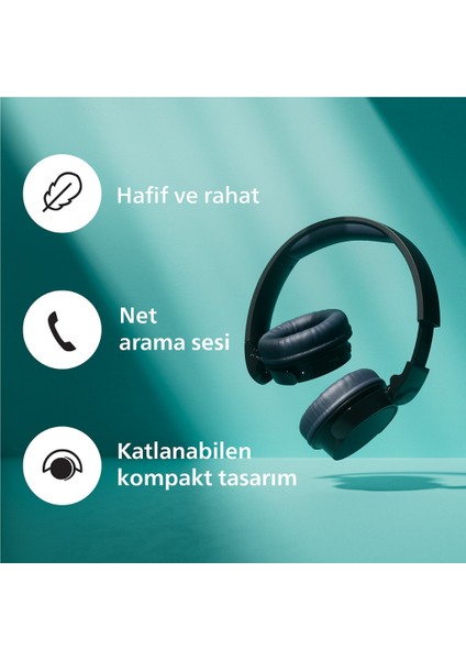Phılıps Dinamik Bas, Çok Noktalı Bağlantı Kablosuz Kulak Üstü Kulaklık Bej fiyatları