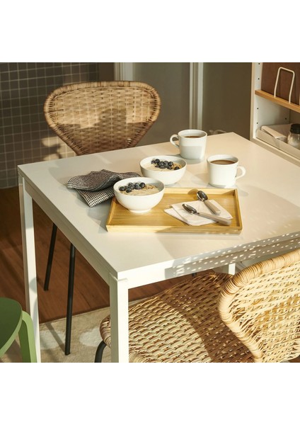 3 Adet Mini Çerez Servis Kasesi 6X13 cm Ikea 3'lü Set Porselen Kase Beyaz Renk Çerezlik Hacim 400 ml