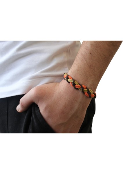 Baharın Renkleri Ip Bileklik ( Turuncu-Kahverengi- Hardal) Renk
