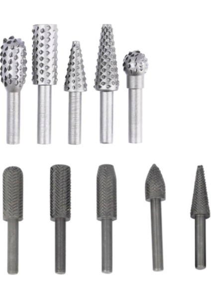 Ahşap Oyma ve Metal Aşındırma 10LU Matkap Uç Seti Törpü Eğe Hobi