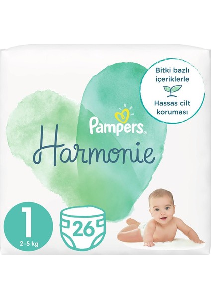 Pampers Harmonie Bebek Bezi 1 Beden 26 Adet indirimleri