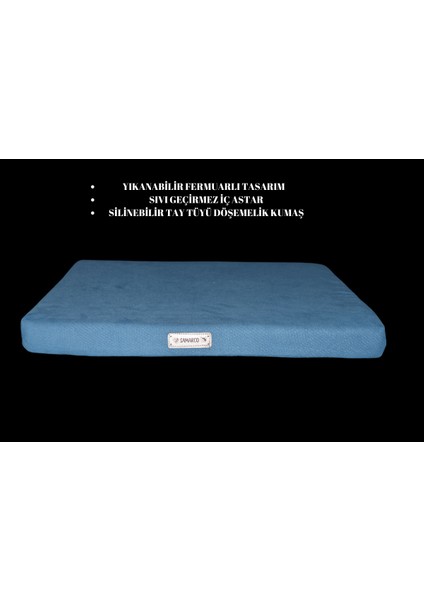 Mavi Kedi-Köpek-Yatak-Minder-Mat-Xl
