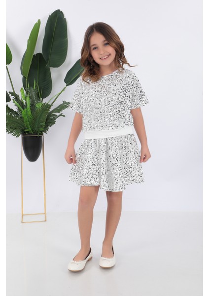 KADIKÖY KOSTÜM Kız Çocuk Beyaz Pul Payet Dansçı Kostümü fiyatları