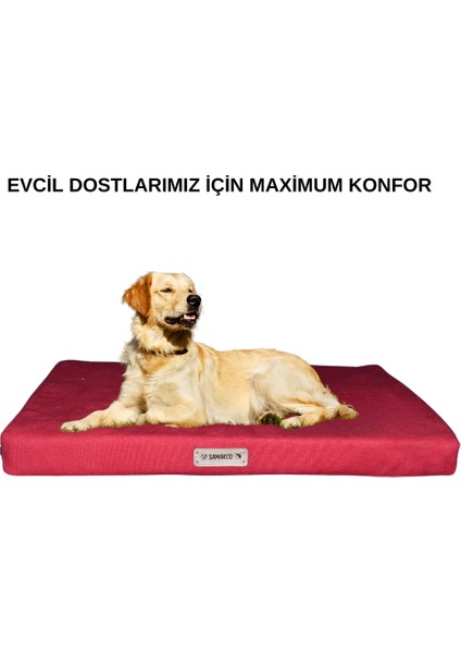 Kırmızı Kedi-Köpek-Yatak-Minder-Mat-Xl