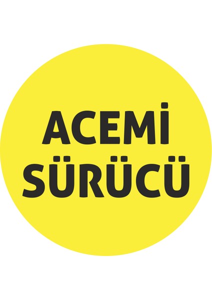 15 X15 cm Acemi Sürücü Oto Motor Cam Sticker