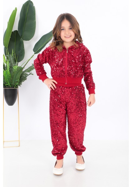 KADIKÖY KOSTÜM Kız Çocuk Kırmızı Kapşonlu Pul Payet Dansçı Kostümü fiyatları
