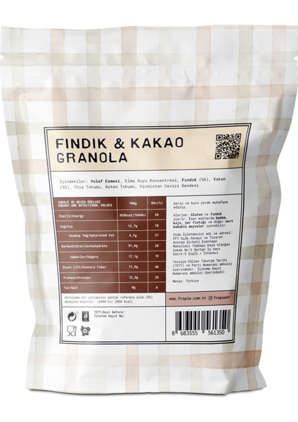 Fındık & Kakao Granola 360 gr
