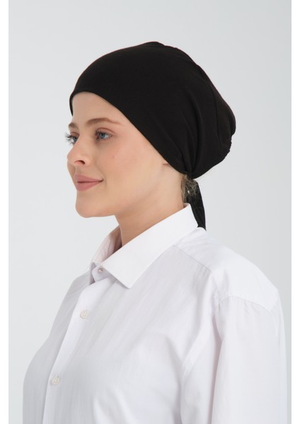 Dikişsiz Bone, %100 Pamuk Bone, Geniş Hacimli Bağlamalı Bone, Dikişsiz Penye Bone, Tesettür Bone
